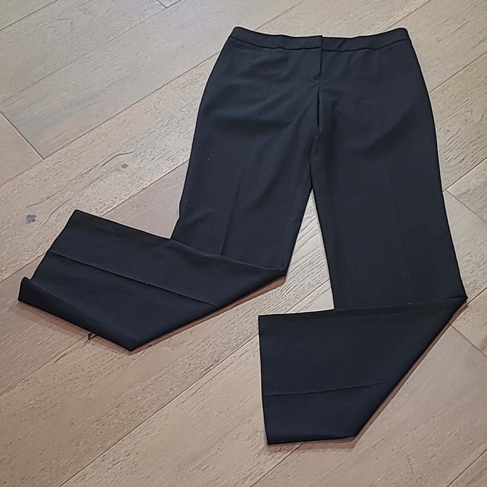 EUC Lafayette 148 New York Pants Women's sz 2 Black Wool Straight Leg Trouser